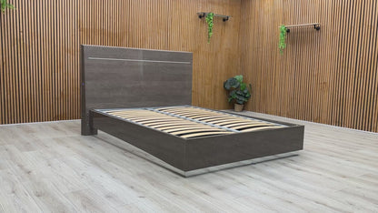‘Venezia’ Italian Silver Birch Bed Frame with LED Lights - King