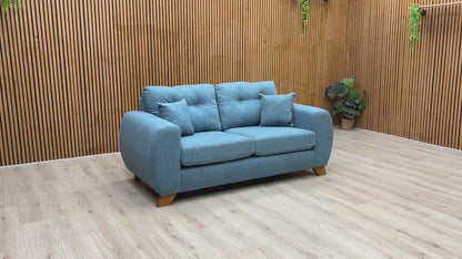 ‘Prent’ Shetland Teal Chenille 2 Seater Sofa