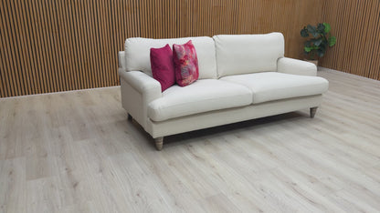 'Livie' Natural Livie Fabric 3 Seater Sofa