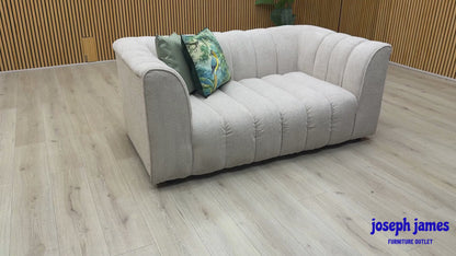 Michelle Keegan Home 'Mikah' Natural Fabric 2 Seater Fabric Sofa