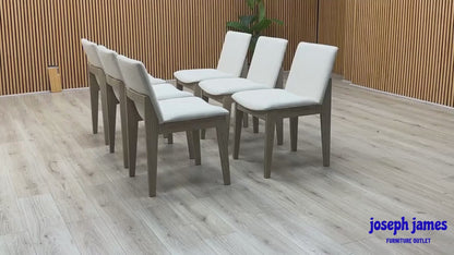 'Falun' Light Grey Fabric Set of 4 Dining Chairs (Copy)