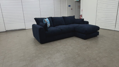 'Somerford' Navy Somerford Fabric Small Right Hand Facing Chaise End Sofa