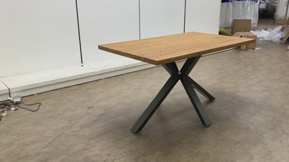 ‘Brooklyn' Solid Oak 150cm Dining Table with Star Base
