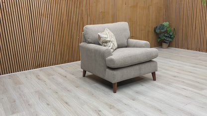 'Jackson’ Mink Fabric Armchair