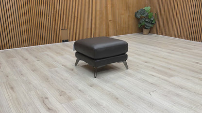 ‘Contempo’ Bv-1748 Dark Chocolate Leather Footstool