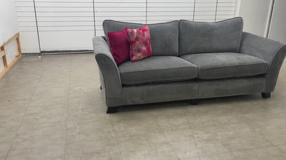 'Sasha' Zara Seal Fabric 4 Seater Classic Back Split Frame Sofa