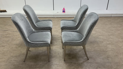 ‘Gabana’ Set of 4 Stone Velvet Dining Chairs
