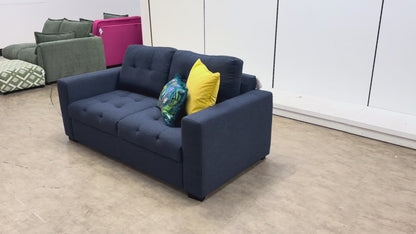 ‘Gather' Navy Plain Fabric 3 Seater Sofa