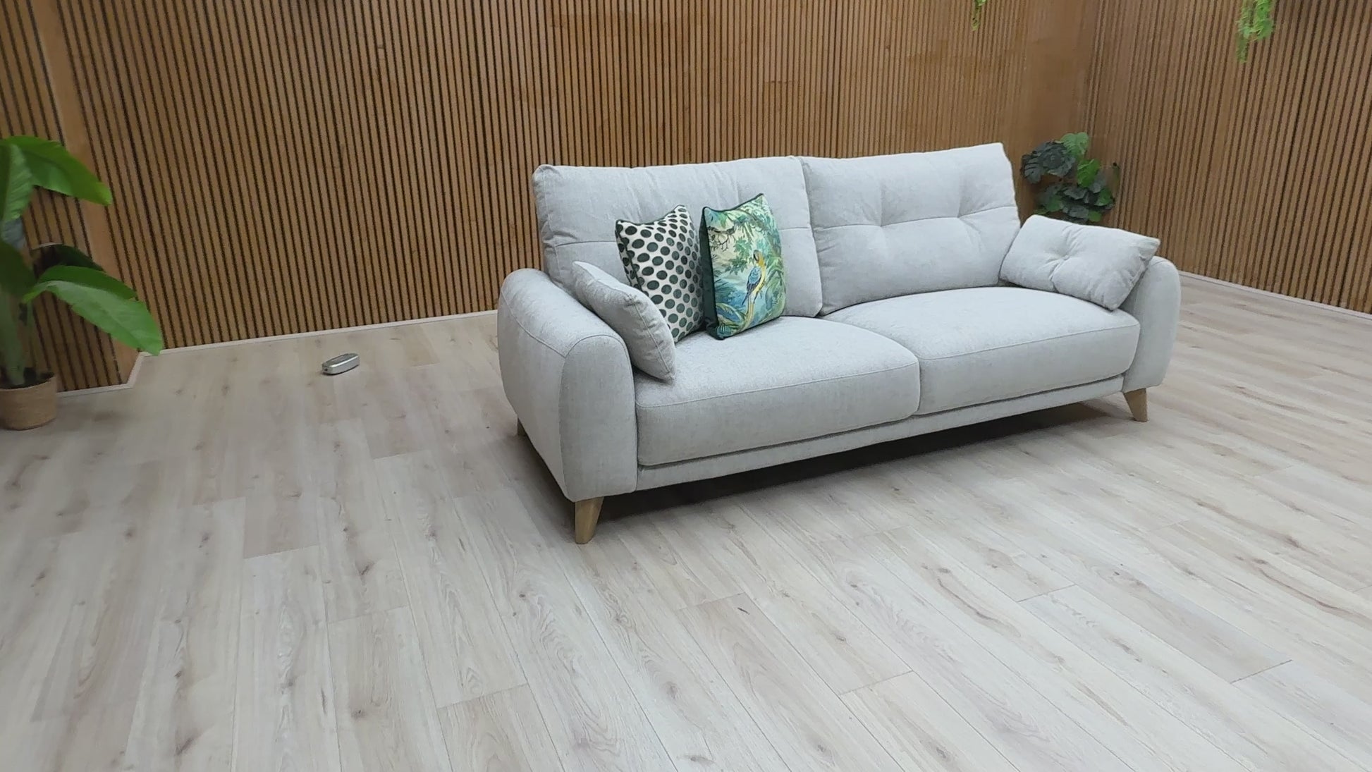 Video tour of the Malmo sofa, demonstrating the seating depth and the matching bolster cushions.