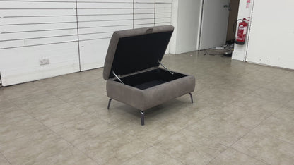 ‘Jude’ Mocha Dexter 04 43504 Fabric Storage Footstool