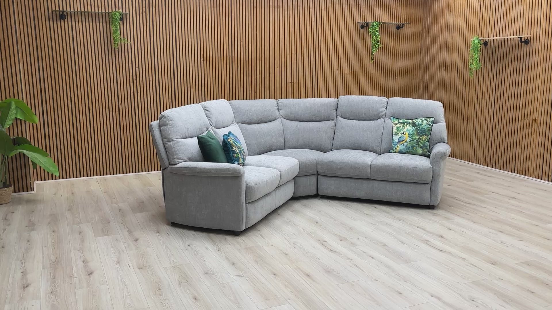 Video tour of the Compact Collection Lille sofa, showing the cushions and sturdy construction.
