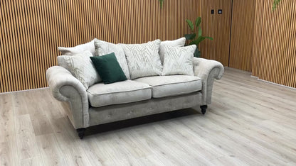 ‘Gillingham’ Beige Chenille Fabric 3 Seater Sofa