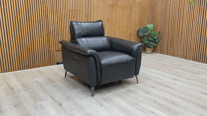 Video demonstrating the smooth power reclining mechanism and adjustable telescopic headrest of the ‘Jude’ Oslo chair.