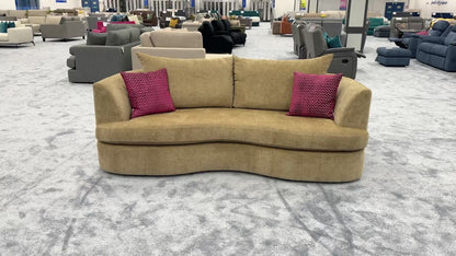 ‘Belgravia’ Camel Fabric 4 Seater Sofa