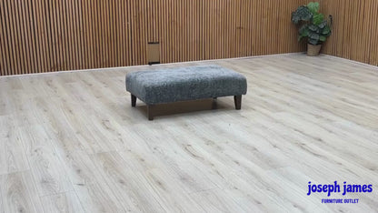 ‘Tabitha’ Slate Blue Woven Fabric Bench Stool
