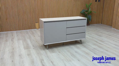 'Mirage’ Neutral Ceramic Top 1 Door 3 Drawer Sideboard