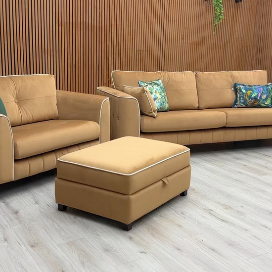 Video preview of the Remy Super Matt Velvet Sofa Set.