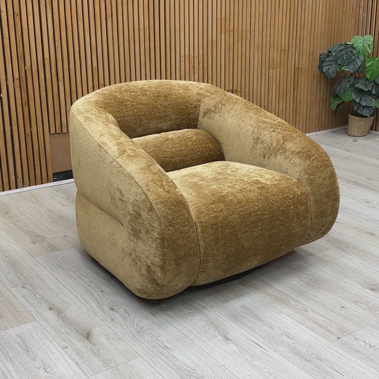 Video demonstrating the smooth 360-degree rotation of the ‘James’ swivel base and fabric flexibility.