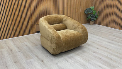 Video demonstrating the smooth 360-degree rotation of the ‘James’ swivel base and fabric flexibility.