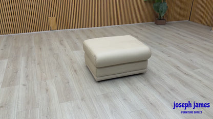 G Plan ‘Malvern’ L843 Cambridge Stone Leather Storage Footstool