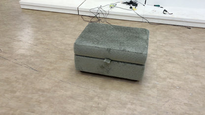 ‘Somerford' Dark Green Texture Storage Footstool