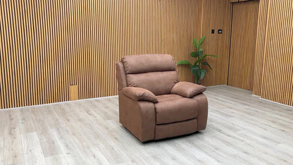 ‘Moreno' Bfa-Blj-R05 Hazelnut Suede Fabric Armchair