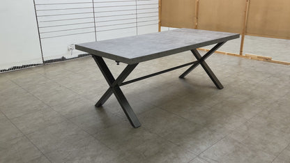 ‘Brooklyn’ Concrete Effect Large 190cm Dining Table