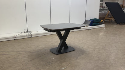 'Murcia' Grey Ceramic Top 120cm Extending Dining Table