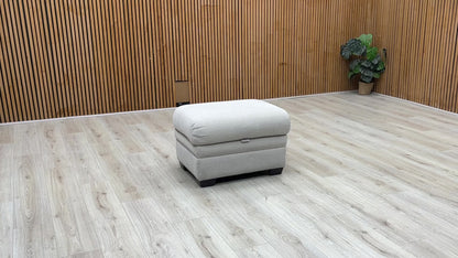 Parker Knoll ‘Hudson 23’ Fusion Stone Grey Fabric Storage Footstool