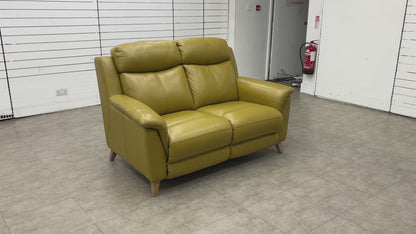 ‘Sienna’ Mustard Leather 2 Seater Sofa