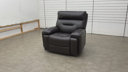 ‘Cinemax’ Lx-6402 Burgundy Leather Media Leather Power Recliner Chair with Power Headrest