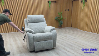 G Plan ‘Kingsbury’ B102 Shore Oatmeal Fabric Large Lift and Rise Power Recliner Chair