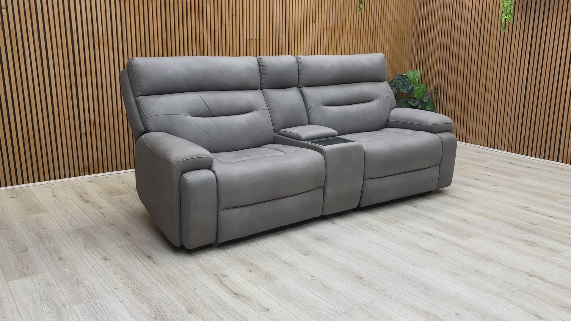 Video preview demonstrating the operation of the power recliners, power headrests, and the integrated massage function and media features.