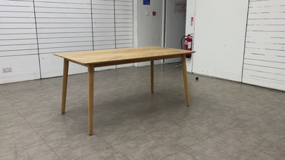 'Walker' Solid Oak 160cm Fixed Dining Table