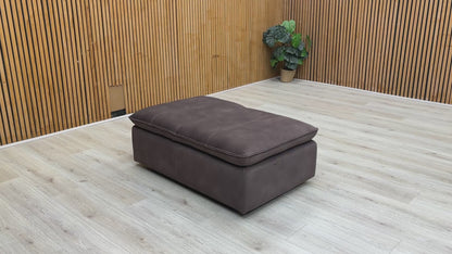 ‘Starlight Express’ Dark Chocolate Velvet Chair Storage Footstool