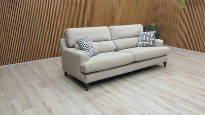 ‘Romilly’ Qui193 Quiet Fawn Oatmeal Wa Ft Velvet 4 Seater Sofa
