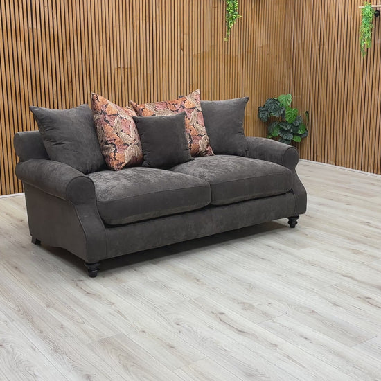 A video of Ashy Grey 3 seater sofa