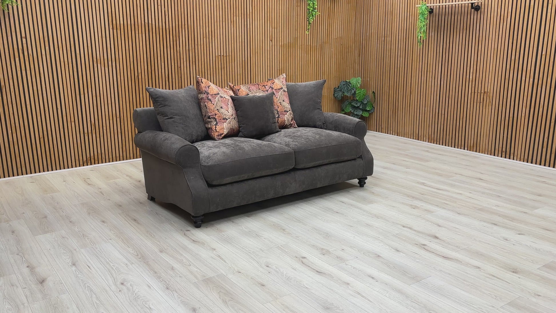 A video of Ashy Grey 3 seater sofa