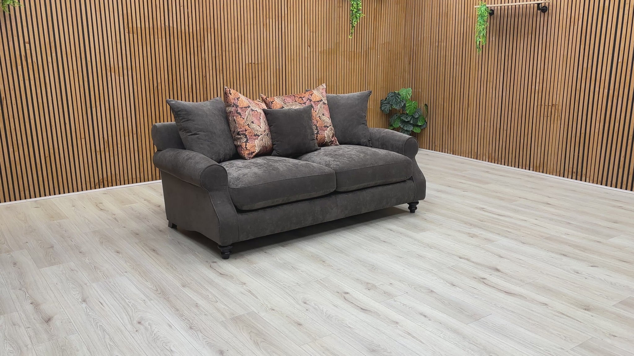 A video of Ashy Grey 3 seater sofa