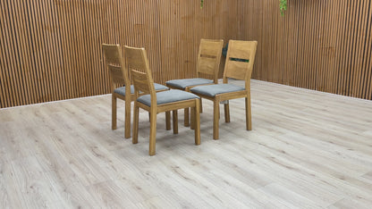 Video of design and construction of the 'Bakerloo' Wooden Back Upholstered Dining Chair.