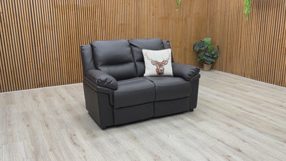 ‘Albion' Chocolate Brown Luxury Faux Leather High Back 2 Seater Sofa