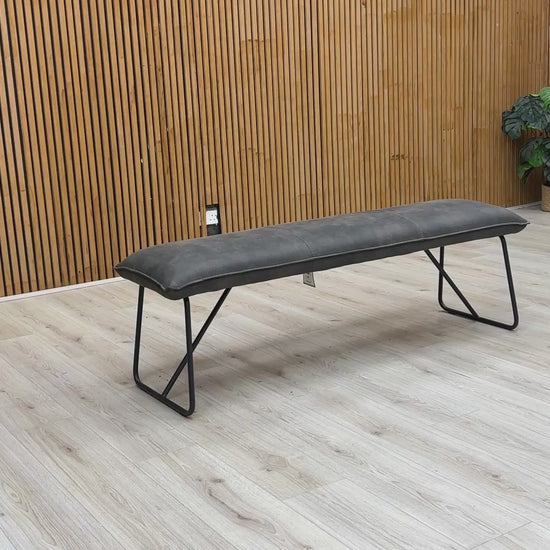Video preview demonstrating the scale and soft texture of the Ruben Large Dining Bench.