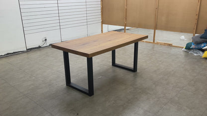 Bodahl Compact ‘Terra’ 52 Natura Bianca 160cm Straight Edge Dining Table with U-Shaped Legs