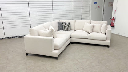 Dwell ‘Lugano’ Ivory Jagger Fabric 2 Corner 2 Sofa