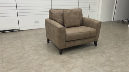 ‘Brondby’ Bfa-Bey-R06 Brown Suede Cuddle Chair