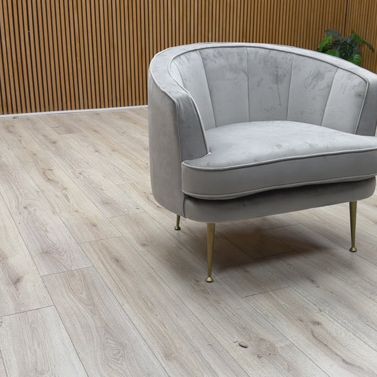 Video demonstration of the DFS ‘Enchanted’ Accent Chair, showcasing the soft texture of the sensual velvet and the chair's sturdy build.