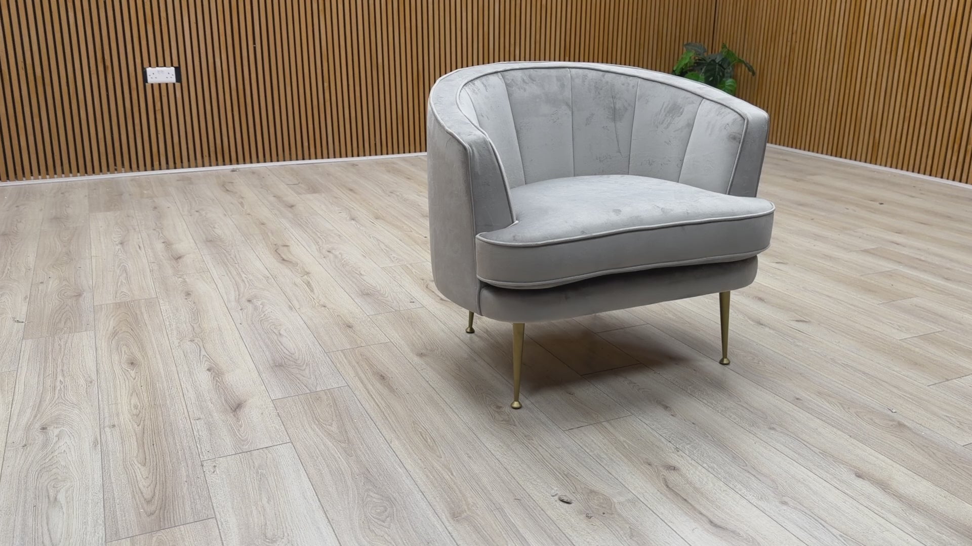 Video demonstration of the DFS ‘Enchanted’ Accent Chair, showcasing the soft texture of the sensual velvet and the chair's sturdy build.