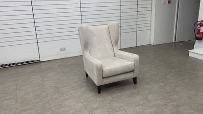 ‘Dolcie’ Cream Combination Dolcie Combination Velvet Wing Chair
