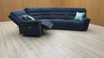 Video demonstration showing the whisper-quiet operation of the power recliner and adjustable headrests on the Berlin sofa.