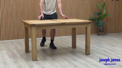 Furnitureland ‘Augusta’ Solid Oak Small Rectangular Extending Dining Table